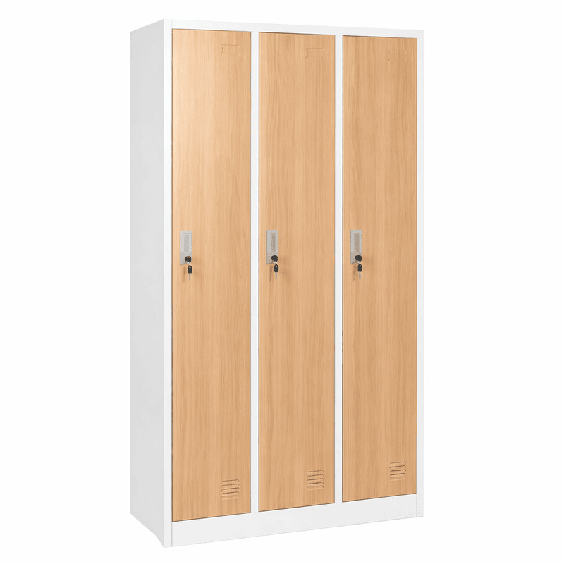 Метален гардероб CR-1242 J бял-бук