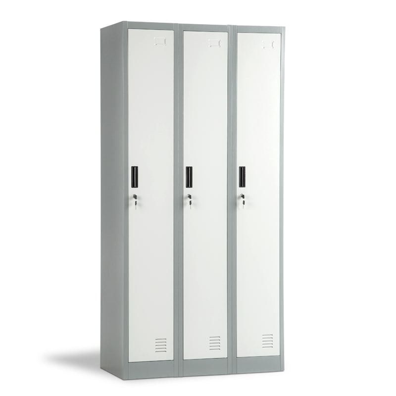 Метален гардероб CR-1242 J LUX сив-тъмносив