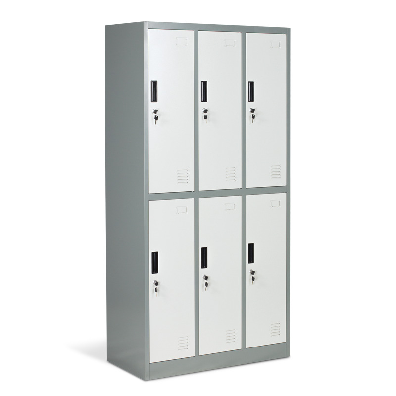Метален гардероб CR-1243 J LUX сив-тъмносив